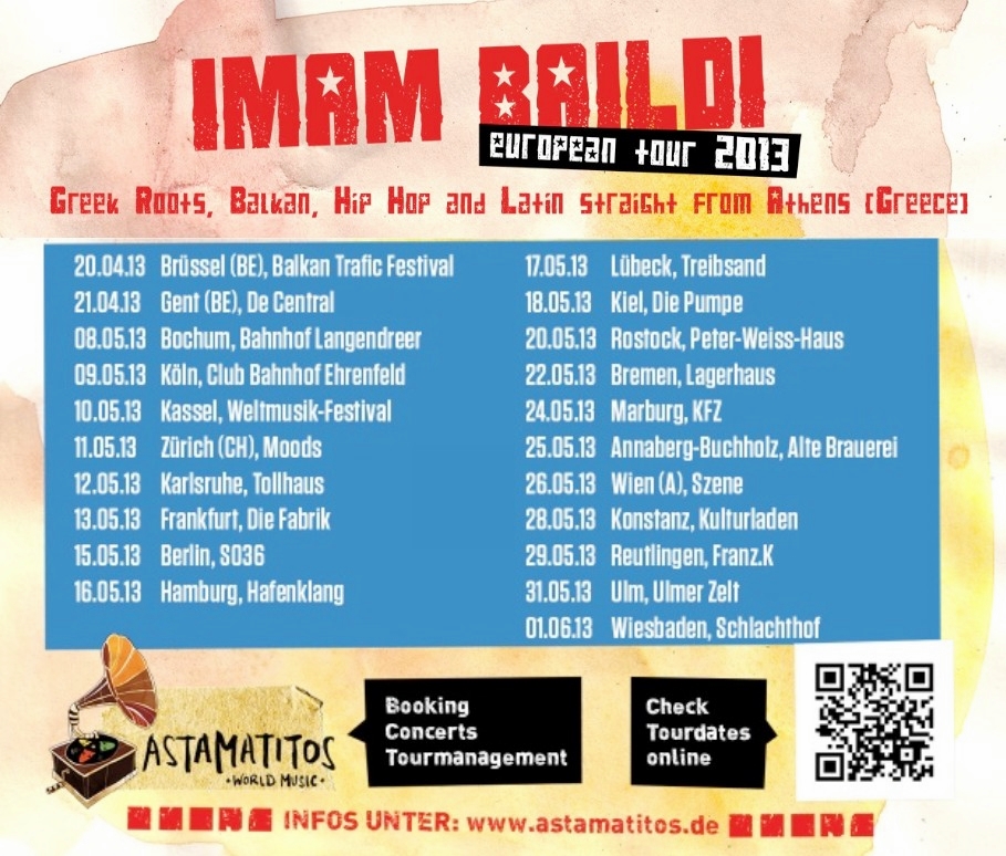 Imam Baildi European Tour 2013